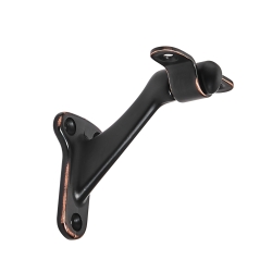 khtumeware 2 Pack 3 Inch Oil Rubbed Bronze Hand Rail Bracket Heavy Duty Hardware for Stairways, Home or Office Vintage Stair Support Handrail Brackets